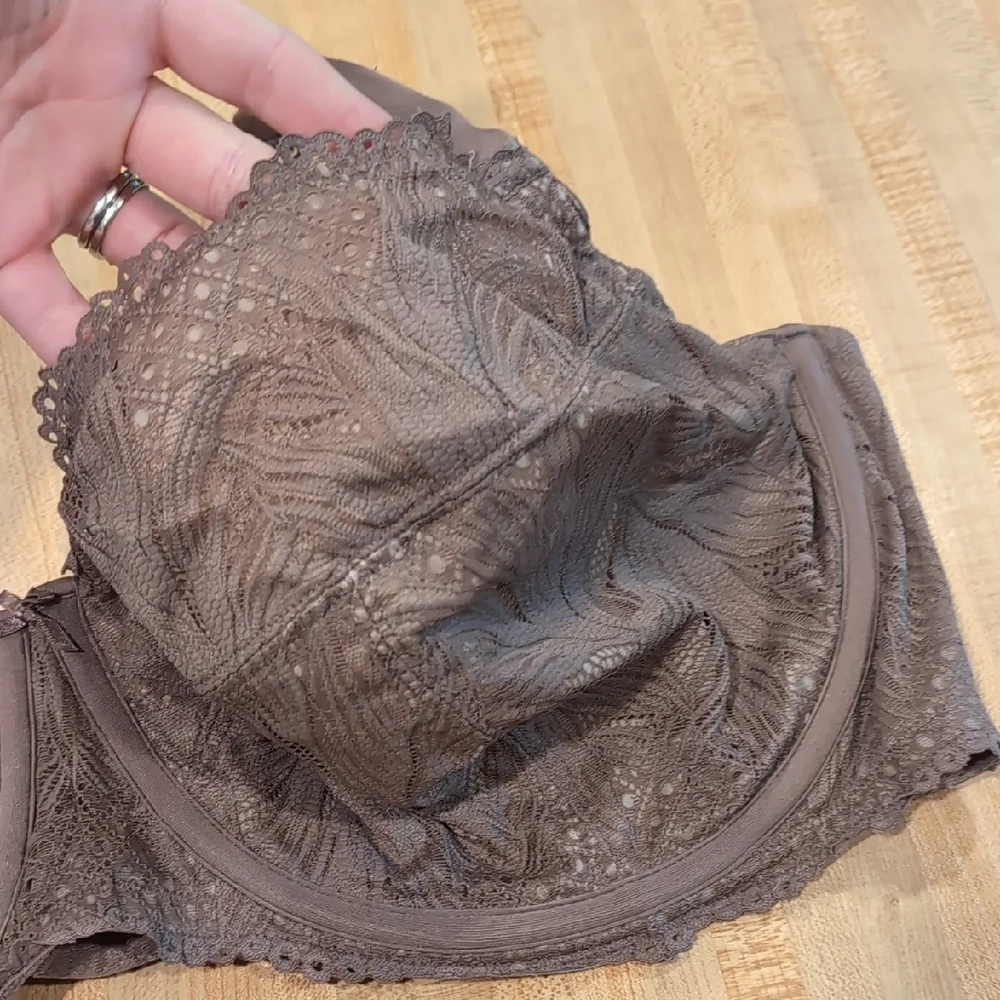 Cacique Lace Underwire Bra - Brown - Picture 2 of 7